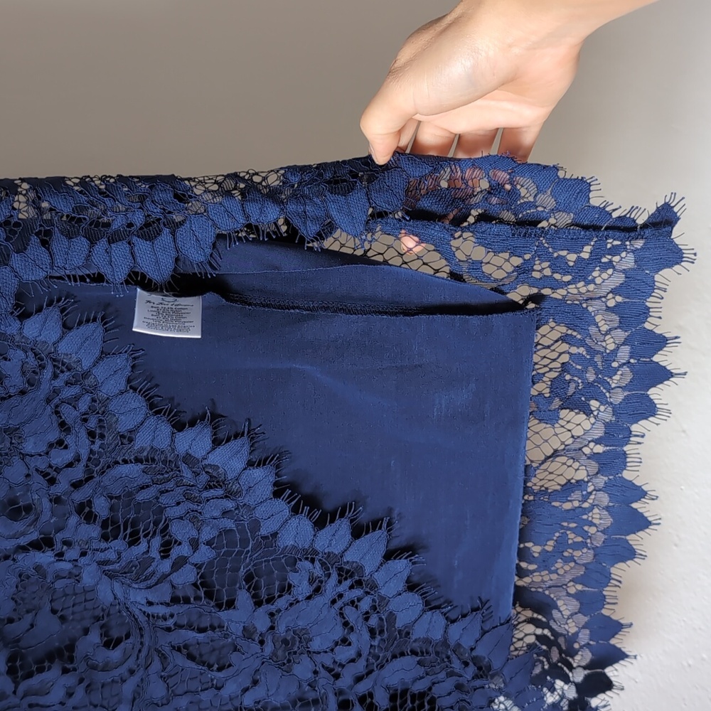 For Love and Lemons Maui Waui Lace Skirt Navy, XS - Picture 8 of 9